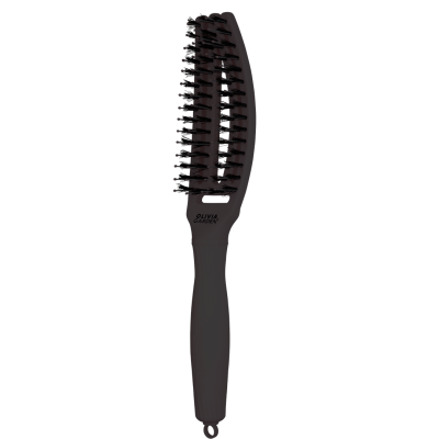 Escova Olivia Garden Fingerbrush Care Iconic Boar & Nylon Full Black – Small
