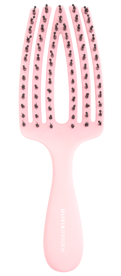 Fingerbrush Kids Pink Olivia Garden – Escova Infantil Suave para Desembaraçar sem Dor