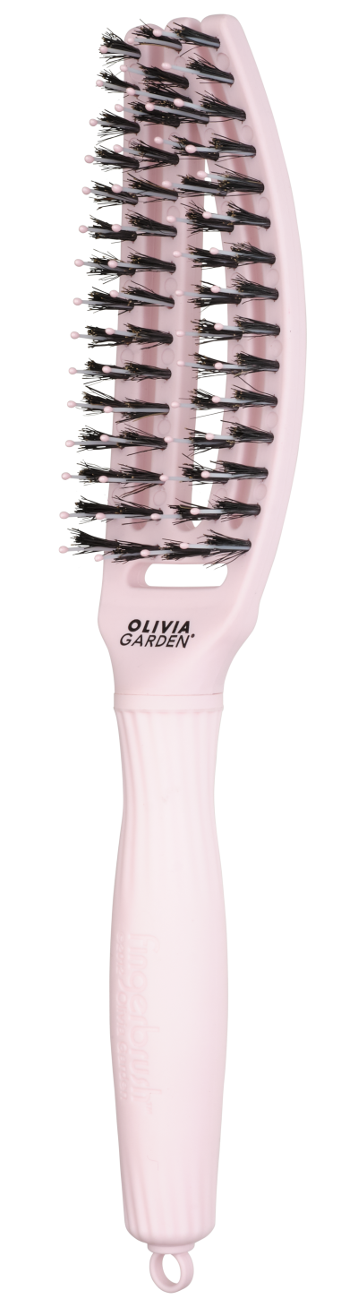 Escova Olivia Garden Fingerbrush Care Iconic Boar & Nylon Pastel Pink S