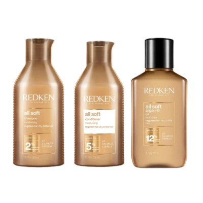 Kit Redken All Soft Shampoo + Condicionador + Argan-6 Oil | Hidratação Cabelo Seco