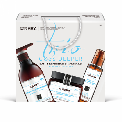 Coffret Trio Curl Control Saryna Key | Shampoo + Manteiga + Óleo para Caracóis